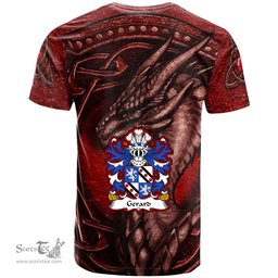 ScotsTee Shop Welsh Gerard of Cheshire Daughter m. Wynn of Gwydir Coat of Arms Family Crest Wales T Shirt Celtic Red Dragon T Shirt
