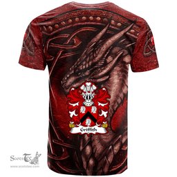 ScotsTee Shop Welsh Griffith of Penrhyn descended from Gwilym Coat of Arms Family Crest Wales T Shirt Celtic Red Dragon T Shirt