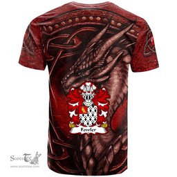 ScotsTee Shop Welsh Fowler Daughter m. Vaughan of Pant glas Coat of Arms Family Crest Wales T Shirt Celtic Red Dragon T Shirt