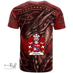 ScotsTee Shop Welsh Fitzpain of Llanfair Monmouthshire Coat of Arms Family Crest Wales T Shirt Celtic Red Dragon T Shirt