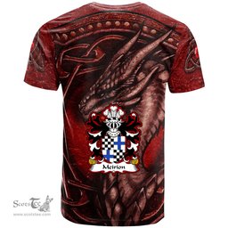 ScotsTee Shop Welsh Meirion MEIRIONNYDD Coat of Arms Family Crest Wales T Shirt Celtic Red Dragon T Shirt