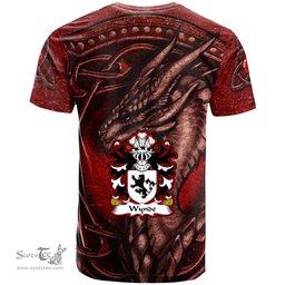 ScotsTee Shop Welsh Wynde or Weind Coat of Arms Family Crest Wales T Shirt Celtic Red Dragon T Shirt