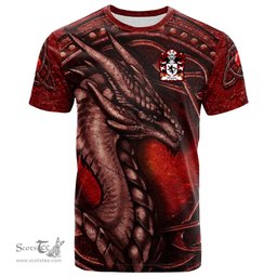 ScotsTee Shop Welsh Wynde or Weind Coat of Arms Family Crest Wales T Shirt Celtic Red Dragon T Shirt