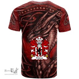 ScotsTee Shop Welsh Madog FYCHAN Coat of Arms Family Crest Wales T Shirt Celtic Red Dragon T Shirt