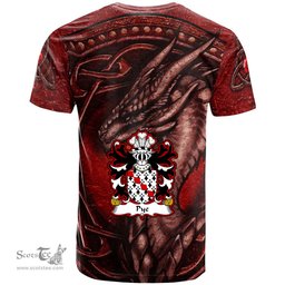 ScotsTee Shop Welsh Pye of Herefordshire Coat of Arms Family Crest Wales T Shirt Celtic Red Dragon T Shirt