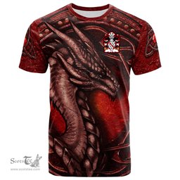 ScotsTee Shop Welsh Pye of Herefordshire Coat of Arms Family Crest Wales T Shirt Celtic Red Dragon T Shirt