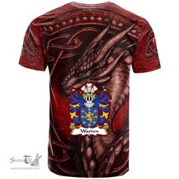 ScotsTee Shop Welsh Warren of Tre wern Nevern Pembrokeshire Coat of Arms Family Crest Wales T Shirt Celtic Red Dragon T Shirt