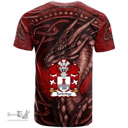 ScotsTee Shop Welsh Turbridge of Llan rhudd Denbighshire Coat of Arms Family Crest Wales T Shirt Celtic Red Dragon T Shirt