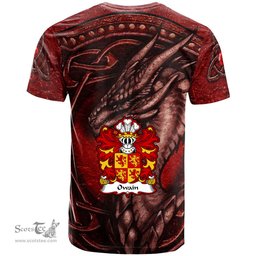 ScotsTee Shop Welsh Owain GLYNDWR Prince of Wales Coat of Arms Family Crest Wales T Shirt Celtic Red Dragon T Shirt