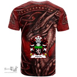 ScotsTee Shop Welsh Marsh of Flint Coat of Arms Family Crest Wales T Shirt Celtic Red Dragon T Shirt