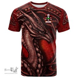 ScotsTee Shop Welsh Marsh of Flint Coat of Arms Family Crest Wales T Shirt Celtic Red Dragon T Shirt