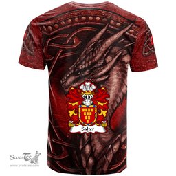 ScotsTee Shop Welsh Salter of Oswestry Shropshire Coat of Arms Family Crest Wales T Shirt Celtic Red Dragon T Shirt