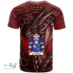 ScotsTee Shop Welsh St Asaph Llanelwy Diocese of Coat of Arms Family Crest Wales T Shirt Celtic Red Dragon T Shirt