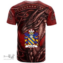 ScotsTee Shop Welsh Montfort Daughter m. Llywelyn ap Gruffudd Coat of Arms Family Crest Wales T Shirt Celtic Red Dragon T Shirt