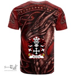 ScotsTee Shop Welsh Syward or Siward lord of Rhutin Glamorgan Coat of Arms Family Crest Wales T Shirt Celtic Red Dragon T Shirt
