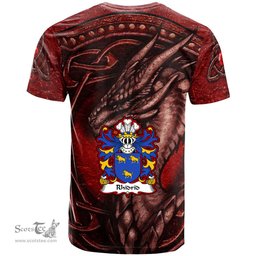 ScotsTee Shop Welsh Rhidrid AB YNYR AP JONAS AP GRONWY Coat of Arms Family Crest Wales T Shirt Celtic Red Dragon T Shirt
