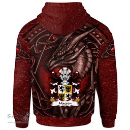 ScotsTee Shop Welsh Macsen WLEDIG Roman Emperor Maximus Coat of Arms Family Crest Wales Hoodie Celtic Red Dragon With Celtic Knot Hoodie