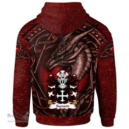 ScotsTee Shop Welsh Syward or Siward lord of Rhutin Glamorgan Coat of Arms Family Crest Wales Hoodie Celtic Red Dragon With Celtic Knot Hoodie