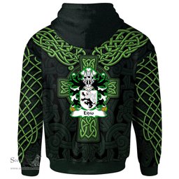 ScotsTee Shop Welsh Eidio WYLLT Lord of Llywel Breconshire Coat of Arms Family Crest Wales Hoodie Cymru Dragon With Celtic Cross Green Hoodie