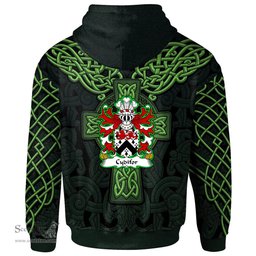 ScotsTee Shop Welsh Cydifor AP SELYE King of Dyfed Coat of Arms Family Crest Wales Hoodie Cymru Dragon With Celtic Cross Green Hoodie