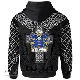 ScotsTee Shop Welsh Beli Mawr King of Britain Coat of Arms Family Crest Wales Hoodie Cymru Dragon With Celtic Cross Black Hoodie