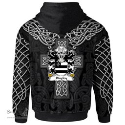 ScotsTee Shop Welsh Bingley of Flint Coat of Arms Family Crest Wales Hoodie Cymru Dragon With Celtic Cross Black Hoodie