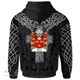 ScotsTee Shop Welsh Boxe or Coxe South Wales Coat of Arms Family Crest Wales Hoodie Cymru Dragon With Celtic Cross Black Hoodie