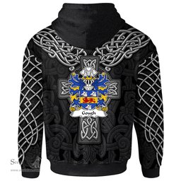 ScotsTee Shop Welsh Gough of Chester c.1481 Coat of Arms Family Crest Wales Hoodie Cymru Dragon With Celtic Cross Black Hoodie