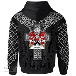 ScotsTee Shop Welsh Cydifor AP SELYE King of Dyfed Coat of Arms Family Crest Wales Hoodie Cymru Dragon With Celtic Cross Black Hoodie