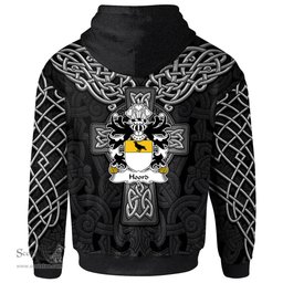 ScotsTee Shop Welsh Hoord Daughter m. Gruffudd Kynaston Coat of Arms Family Crest Wales Hoodie Cymru Dragon With Celtic Cross Black Hoodie