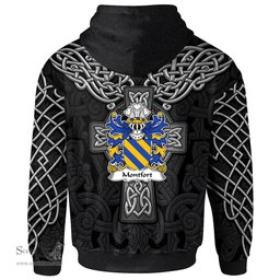 ScotsTee Shop Welsh Montfort Daughter m. Llywelyn ap Gruffudd Coat of Arms Family Crest Wales Hoodie Cymru Dragon With Celtic Cross Black Hoodie