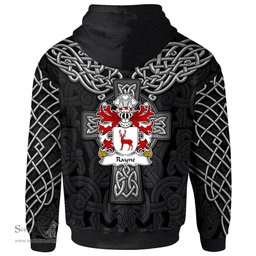 ScotsTee Shop Welsh Rayne of Brocastell Glamorgan Coat of Arms Family Crest Wales Hoodie Cymru Dragon With Celtic Cross Black Hoodie