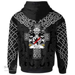 ScotsTee Shop Welsh Powys FADOG Princes of Northern Powys Coat of Arms Family Crest Wales Hoodie Cymru Dragon With Celtic Cross Black Hoodie