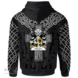 ScotsTee Shop Welsh Macsen WLEDIG Roman Emperor Maximus Coat of Arms Family Crest Wales Hoodie Cymru Dragon With Celtic Cross Black Hoodie