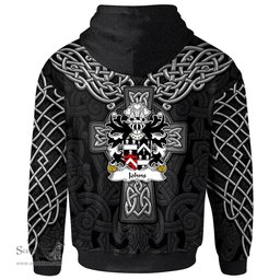 ScotsTee Shop Welsh Johns Sir Hugh of Swansea Coat of Arms Family Crest Wales Hoodie Cymru Dragon With Celtic Cross Black Hoodie