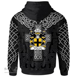 ScotsTee Shop Welsh Wilcrick of Monmouthshire Coat of Arms Family Crest Wales Hoodie Cymru Dragon With Celtic Cross Black Hoodie