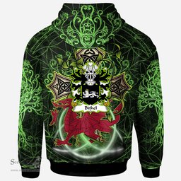 ScotsTee Shop Welsh Bithel Coat of Arms Family Crest Wales Hoodie Wales Dragon with Celtic Cross Hoodie