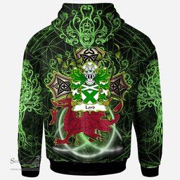 ScotsTee Shop Welsh Lord or Lort of St Patrick Pembrokeshire Coat of Arms Family Crest Wales Hoodie Wales Dragon with Celtic Cross Hoodie