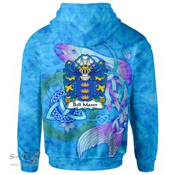 ScotsTee Shop Welsh Beli Mawr King of Britain Coat of Arms Family Crest Wales Hoodie Celtic Fish With Triquetra Hoodie