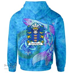 ScotsTee Shop Welsh Gwrtheyrn GWRTHENEU King of the Britons Coat of Arms Family Crest Wales Hoodie Celtic Fish With Triquetra Hoodie