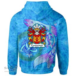 ScotsTee Shop Welsh Constantius or Constantine Coat of Arms Family Crest Wales Hoodie Celtic Fish With Triquetra Hoodie