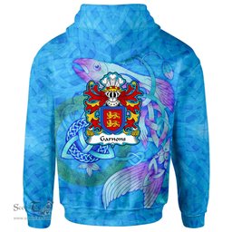 ScotsTee Shop Welsh Garnons of Garnons Herefordshire Coat of Arms Family Crest Wales Hoodie Celtic Fish With Triquetra Hoodie