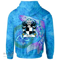 ScotsTee Shop Welsh Record of Tenby Pembrokeshire Coat of Arms Family Crest Wales Hoodie Celtic Fish With Triquetra Hoodie