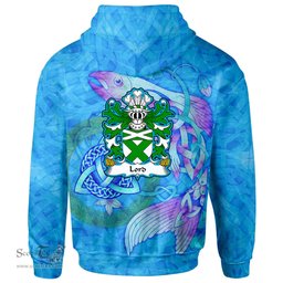 ScotsTee Shop Welsh Lord or Lort of St Patrick Pembrokeshire Coat of Arms Family Crest Wales Hoodie Celtic Fish With Triquetra Hoodie