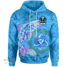 ScotsTee Shop Welsh Syward or Siward lord of Rhutin Glamorgan Coat of Arms Family Crest Wales Hoodie Celtic Fish With Triquetra Hoodie