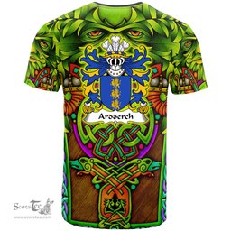 ScotsTee Shop Welsh Ardderch AP MOR AP TEGERIN Coat of Arms Family Crest Wales T Shirt Celtic Green Man T Shirt
