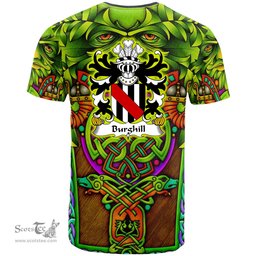 ScotsTee Shop Welsh Burghill Lord of Crickhowell Coat of Arms Family Crest Wales T Shirt Celtic Green Man T Shirt