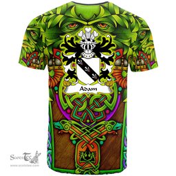 ScotsTee Shop Welsh Adam AB IFOR OF GWENT Coat of Arms Family Crest Wales T Shirt Celtic Green Man T Shirt