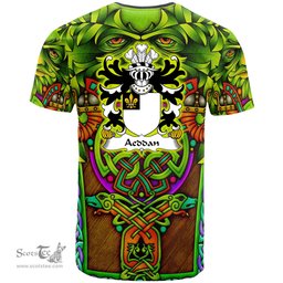 ScotsTee Shop Welsh Aeddan AP SEYSSYLLT Coat of Arms Family Crest Wales T Shirt Celtic Green Man T Shirt
