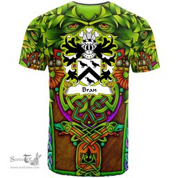 ScotsTee Shop Welsh Bran AP DINAWAL Coat of Arms Family Crest Wales T Shirt Celtic Green Man T Shirt